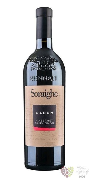Cabernet Sauvignon Veneto  Gadum   Igt 2016 linea Soraighe casa vinicola Bennati  1.50 l