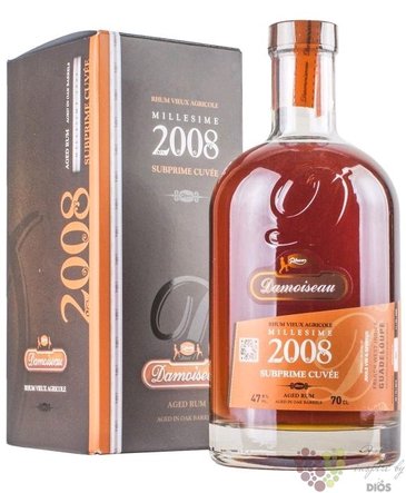 Damoiseau agricole vieux  Millesime  2008 aged Guadeloupe rum 47.9% vol.  0.70 l