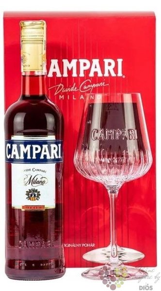 Campari  Bitter  glass set Italian herbal liqueur 25% vol.  0.70 l