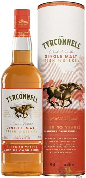 Tyrconnell  Madeira cask finish  aged 10 years single malt Irish whiskey 46% vol.  0.70 l