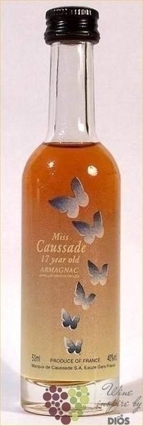 Caussade fine 17 years old Armagnac AOC 40% vol.     0.05 l