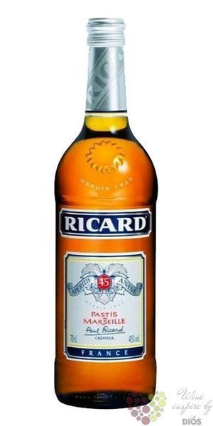 Ricard  Aperitif anise  French Pastis de Marseille 45% vol.  1.00 l