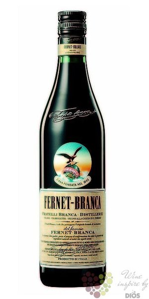 Branca „ Fernet Original ” herbal liqueur by Fratelli Branca 39% vol. 1.00 l