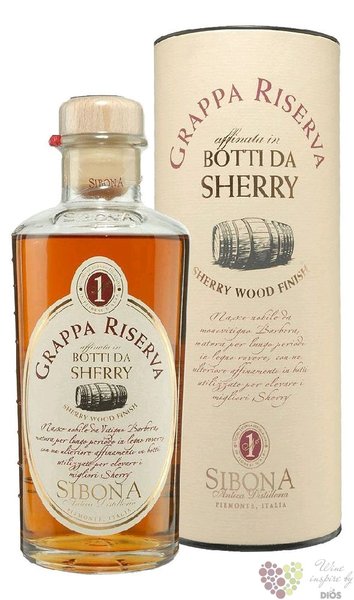 Grappa Riserva  Botti da Sherry  Sibona Antica 40% vol.  0.50 l