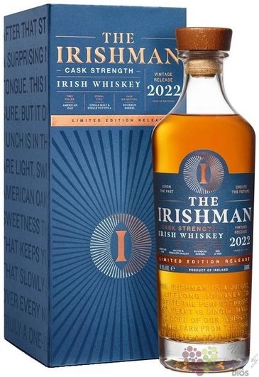 Irishman 2022 „ Cask strength ” single malt Irish whiskey 54.8% vol.  0.70 l