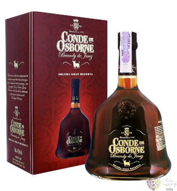 Brandy de Jerez solera gran reserva „ Conde de Osborne ” Spanish brandy 40.5% vol.  0.70 l