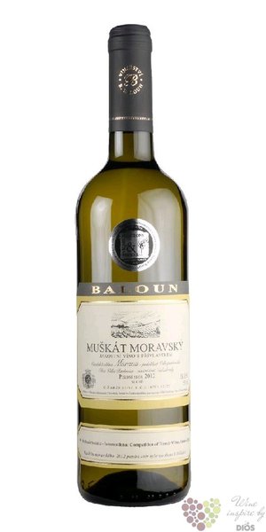 Muškát Moravský 2012 pozdní sběr z vinařství Radomil Baloun Velké Pavlovice  0.75 l