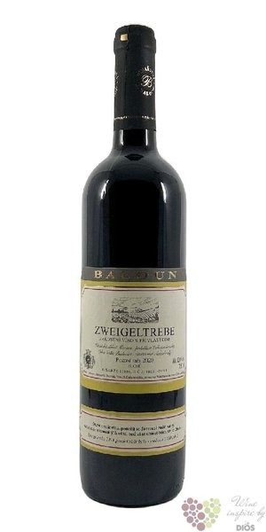 Zweigeltrebe 2020 pozdní sběr vinařství Radomil Baloun Velké Pavlovice  0.75 l