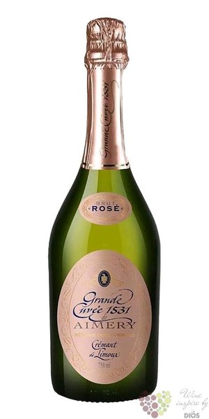 Crmant de Limoux ros  Aimery Grande cuve 1531  Aop brut Sieur dArgues  0.75 l