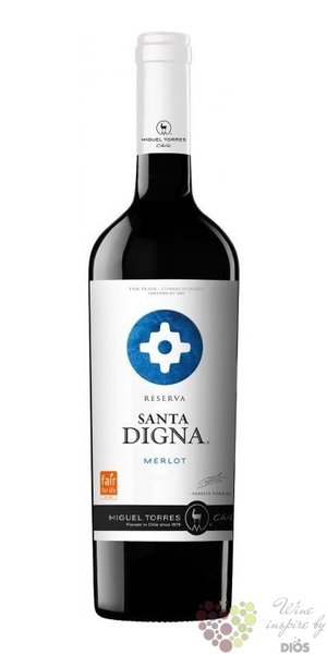 Merlot reserva  Santa Digna  2018 valle de Curico Miguel Torres  0.75 l