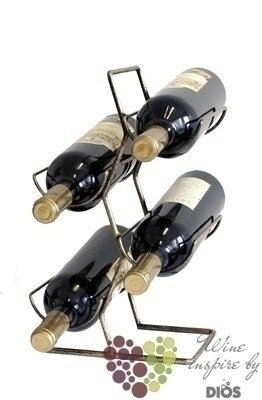 Metal stand „ Bronze patine ” for 4 bottles