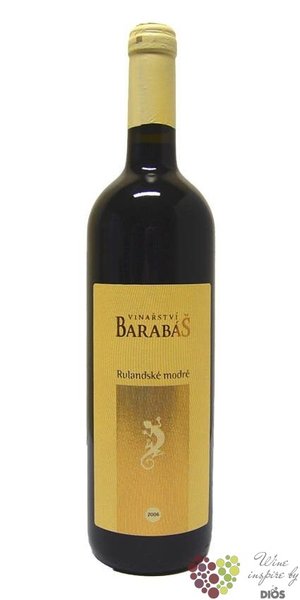 Rulandsk modr 2010 pozdn sbr z vinastv Ing. Jiho Barabe Tasovice    0.75 l