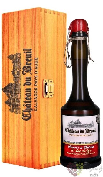 Chateau du Breuil „ Reserve du Chateau ” aged 8 years wood box Calvados Pays d´Auge 40% vol.  0.70 l