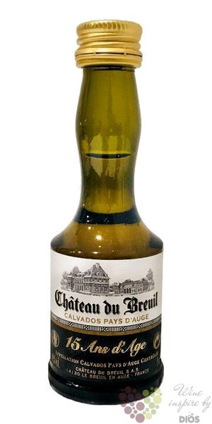 Chateau du Breuil  15 ans dAge  Calvados Pays dAuge 41% vol.  0.03 l