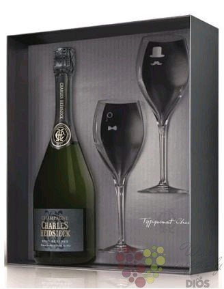 Charles Heidsieck „ Réserve ” 2glass set brut Champagne Aoc   0.75 l