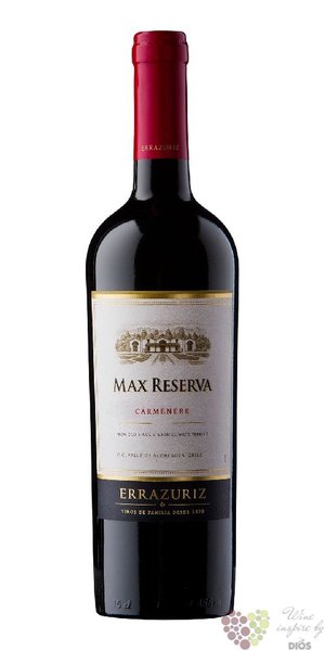 Carmenere  Max reserva  2019 Aconcagua valley via Errazuriz  0.75 l