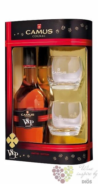 Camus Elegance VSOP   2glass gift pack Cognac Aoc 40% vol.   0.70 l