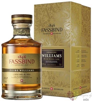 Fassbind l´heritage de bois „ Poire Williams ” Swiss aged fruit brandy  53.8% vol.  0.50 l