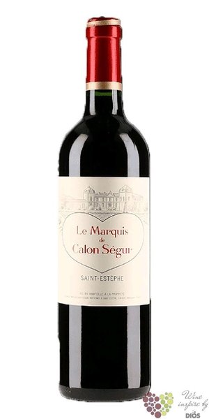 Marquis de Calon Ségur 2018 Saint Estephe 2nd wine Chateau Calon Ségur  0.75 l