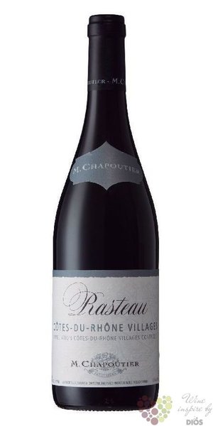 Cotes du Rhone village rouge  Rasteau  2009 maison M.Chapoutier  0.75 l