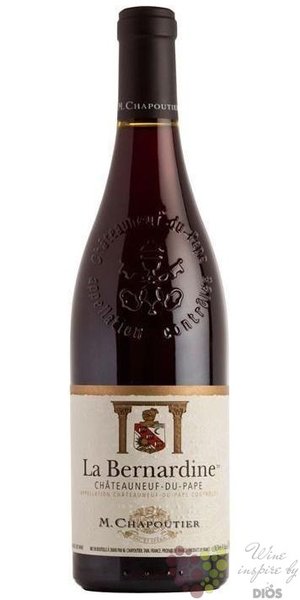 Chateauneuf du Pape „ la Bernardine ” Aoc 2015 maison M.Chapoutier  0.75 l