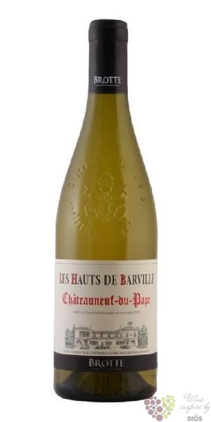 Chateauneuf du Pape blanc  les Hauts de Barville  Aoc 2020 maison Brotte  0.75 l