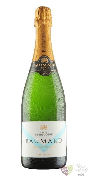 Cremant de Loire blanc  Carte Turquoise Tirage  Aoc brut domaine des Baumard0.75 l