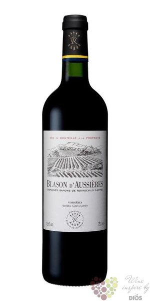 Blason dAussires 2014 Corbires Aoc domaines Barons de Rothschild Lafite  0.75 l