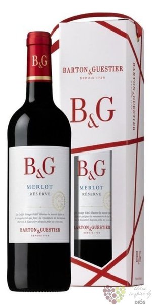 Merlot  Rserve  gift box VdP dOC Barton &amp; Guestier  0.75 l