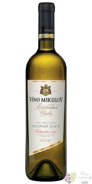 Veltlínské zelené „ Sommelier club ” 2014 kabinet Víno Mikulov  0.75 l