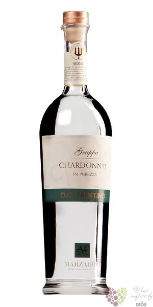 Grappa monovitigno „ Chardonnay in Purezza dal Trentino ” distileria Marzadro 41% vol.  0.70 l