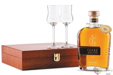 Grappa affinata  le Giare di Amarone  glass set distileria Marzadro 41% vol.0.70 l