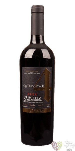 Primitivo di Manduria  i Quattro Conti  Doc 2021 Conti Zecca  0.75 l