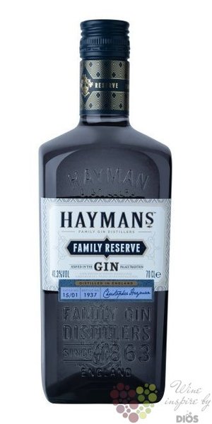 Haymans of London „ Family reserve ” English London dry gin 41.3% vol.  0.70 l