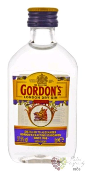 Gordons Original London dry gin 37.5% vol.  0.05 l