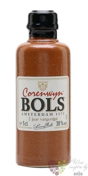 Lucas Bols Corenwijn  Steen  extra oude Dutch Jenever 38% vol.  0.05 l