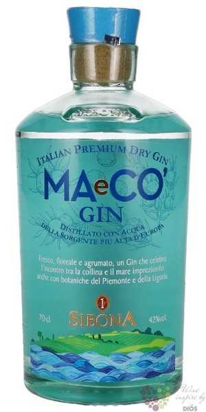 Sibona  MAeCO  premium Italian dry gin  42% vol.  0.70 l