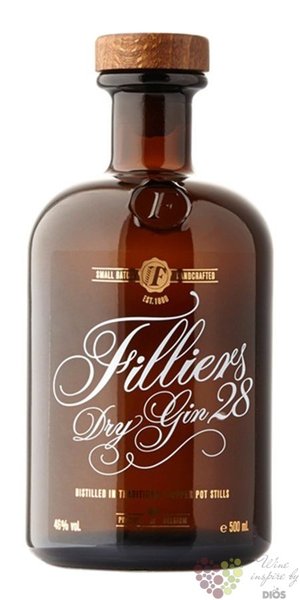 Filliers 28 copper pott still Belgian dry gin 46% vol.  0.50 l