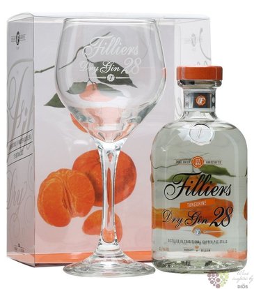 Filliers 28 „ Tangerine seasonal edition 2014 ” glass pack Belgian gin 43,7% vol.  0.50 l