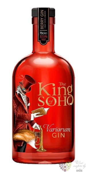 King of Soho „ Variorum - Pink strawberry edition ” English Berry gin 37.5% vol.  0.70 l
