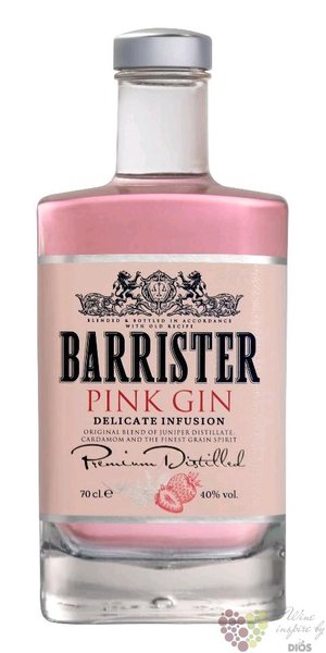 Barrister „ Pink ” flavored Russian gin 40% vol.  0.70 l