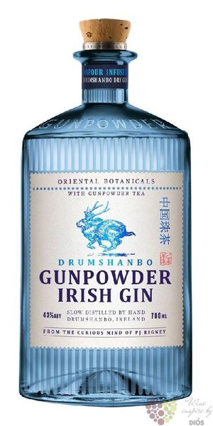 Drumshanbo „ Gunpowder ” Irish botanicals gin 43% vol.  1.00 l