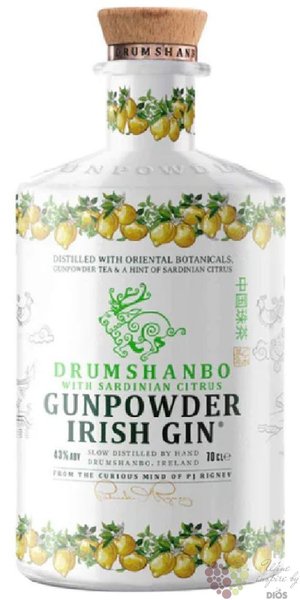 Drumshanbo „ Gunpowder Sardinian Citrus ” Irish botanicals gin  43% vol.  0.70 l