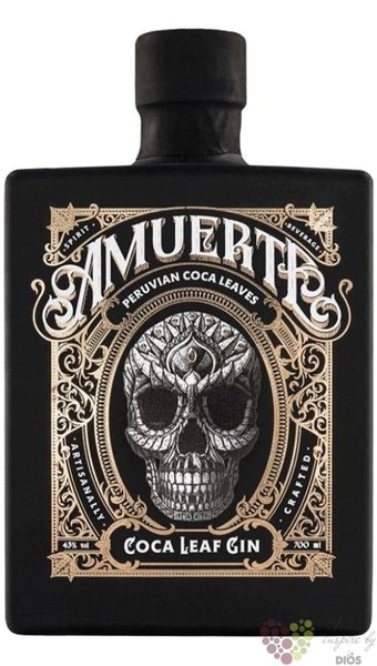 Amuerte Coca leaf  Black  flavoured Belgium gin 43% vol.  0.70 l