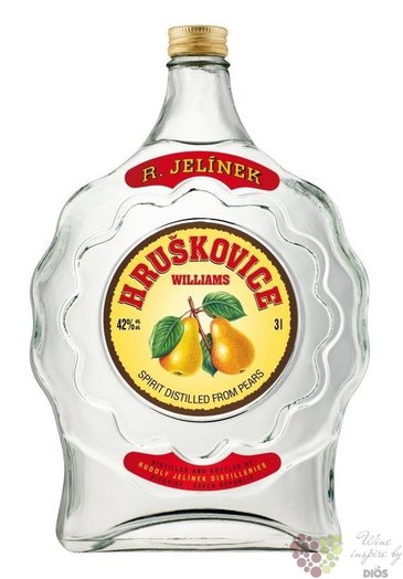 Hruškovice „ Williams budík ” pear brandy Rudolf Jelínek Vizovice 42% vol.  3.00 l