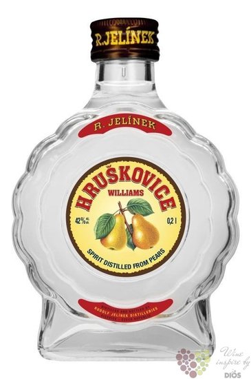 Hruškovice „ Williams budík ” pear brandy Rudolf Jelínek Vizovice 42% vol.  0.20 l