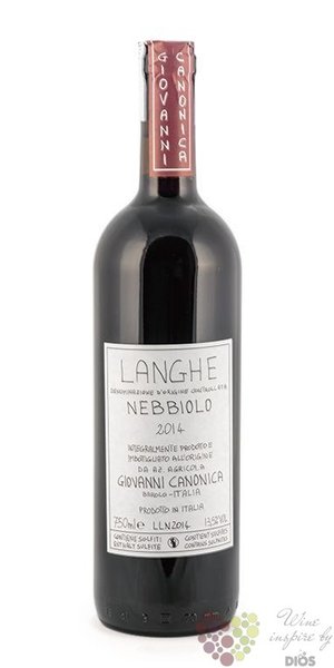 Langhe Nebbiolo Doc 2019 Giovanni Canonica  0.75 l