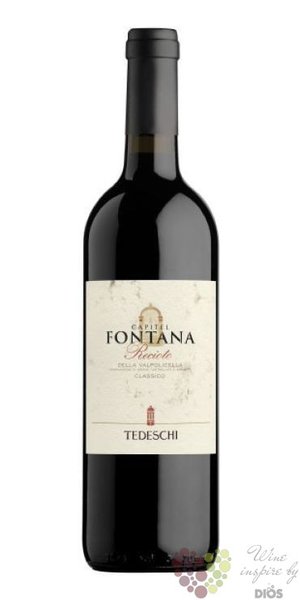 Recioto della Valpolicella classico  Capitel Monte Fontana  Doc 2018 Tedeschi  0.50 l