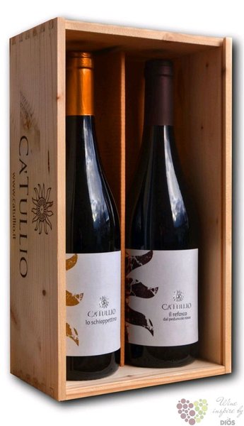 Refosco Rosso &amp; SchioppettinoTenace Doc wood box Ca Tullio  2x0.75l