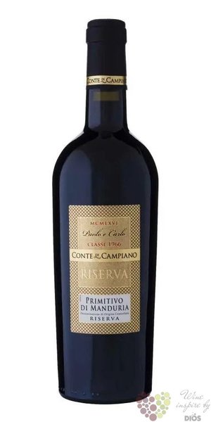 Primitivo di Manduria Riserva „ Conte di Campiano ” Dop 2018 Farnese 0.75l